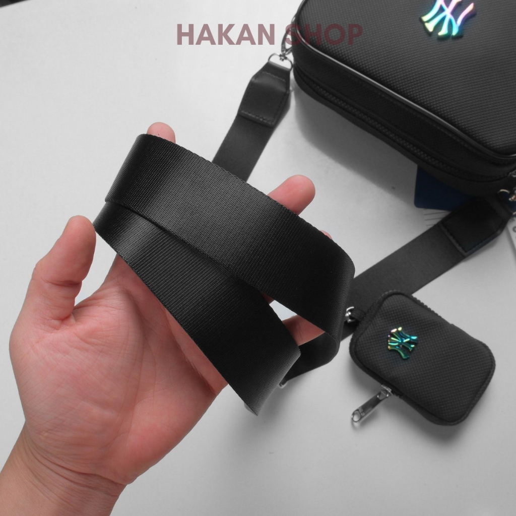 Túi Đeo Chéo MLB NY Logo 7 Màu Chuẩn Hãng Chất Liệu Polystes Kháng Nước Size 21cm*14cm*6cm