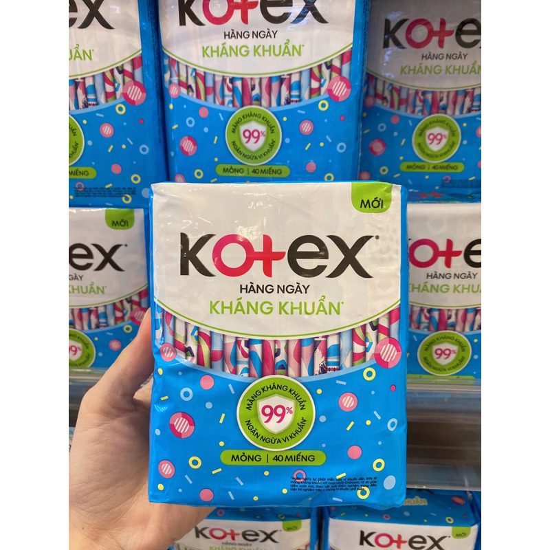 Băng Vệ Sinh Kotex Mini Meow 8 Miếng/ Hàng Ngày Kháng Khuẩn 40M
