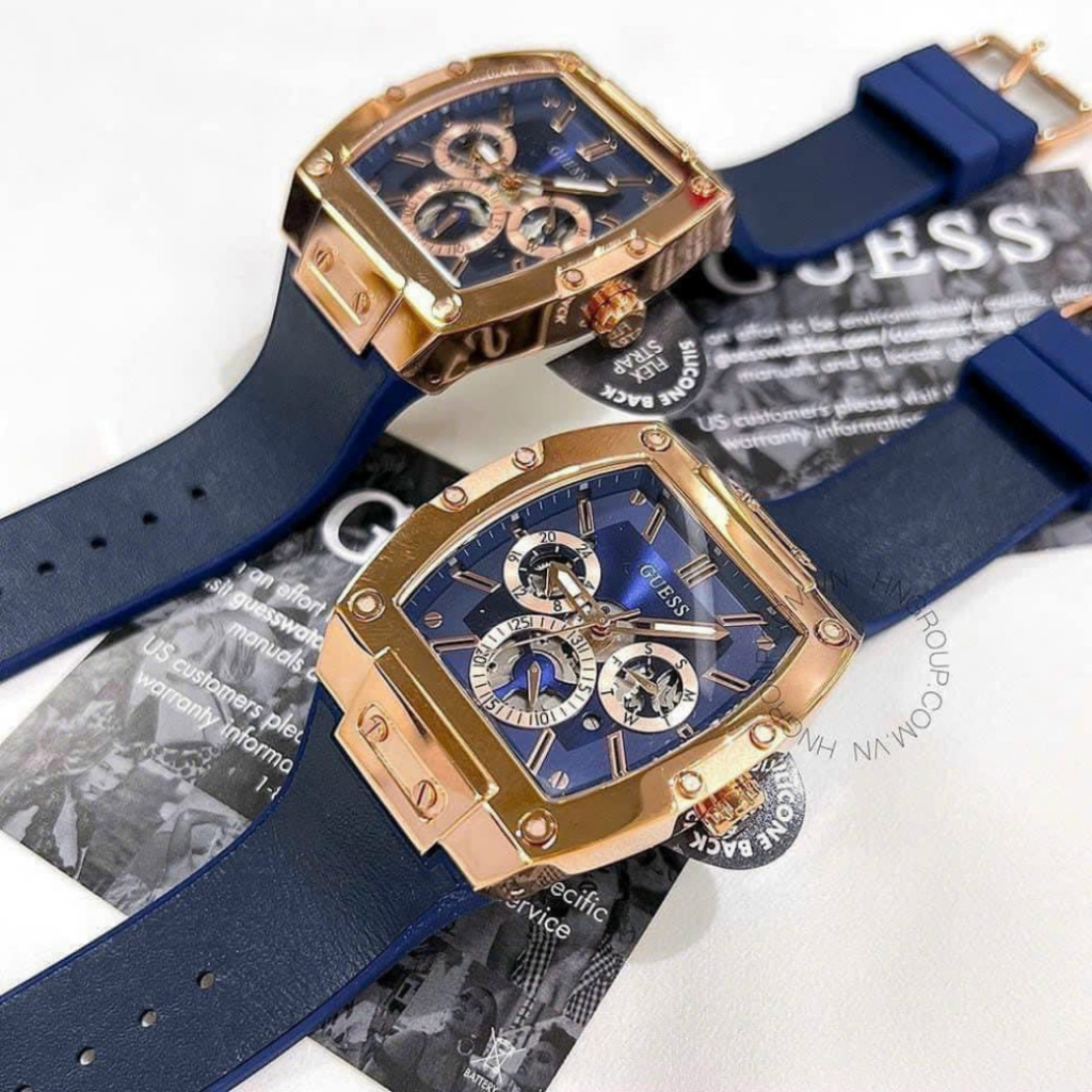 Đồng hồ kim đeo tay chống nước cao cấp silicon nam Guess GW0202G4 size 43mm fullbox , shop kiwi