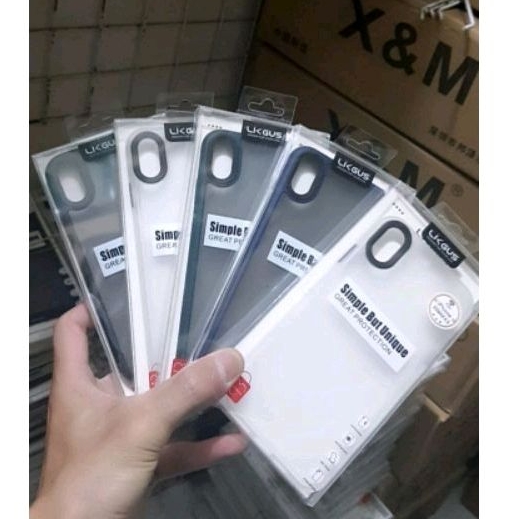 Ốp lưng likgus lưng nhám mờ cho iphone X/Xs/Xr/xs max chính hãng viền chống sốc.