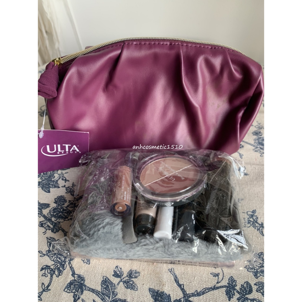 Bộ món trang điểm ULTA có tặng túi đựng+khăn tẩy trang kích thước du lịch
