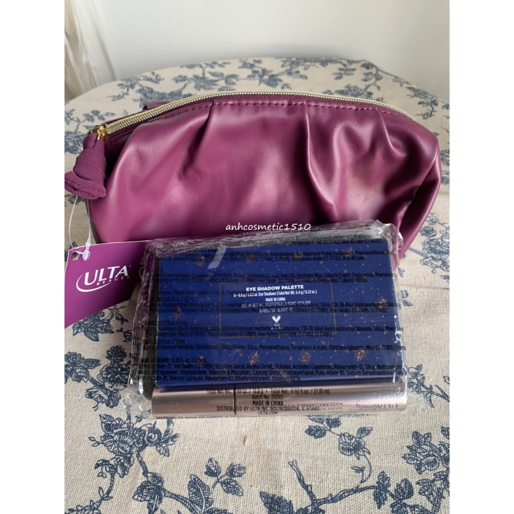 Bộ món trang điểm ULTA có tặng túi đựng+khăn tẩy trang kích thước du lịch