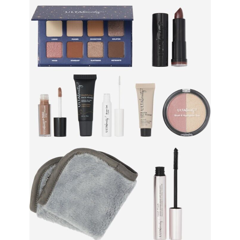 Bộ món trang điểm ULTA có tặng túi đựng+khăn tẩy trang kích thước du lịch