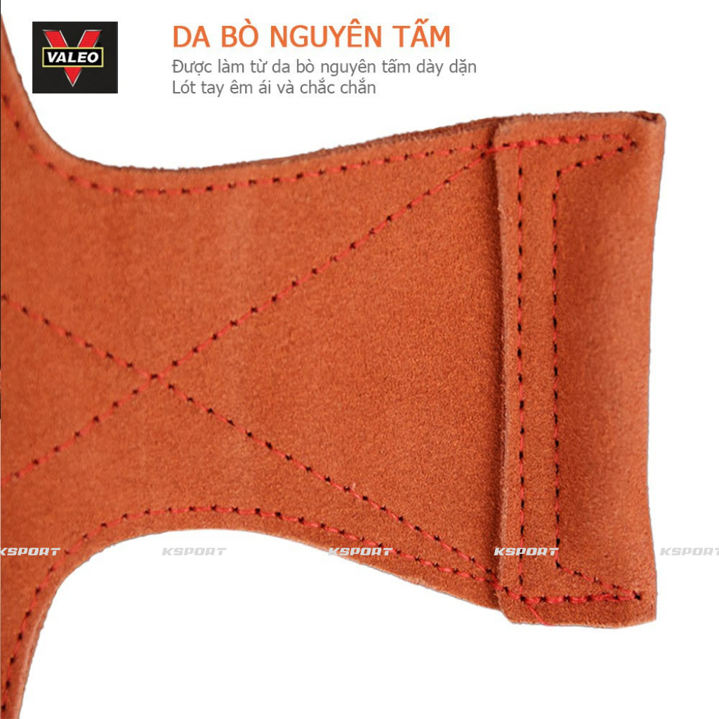 Gang Tay Tập Gym, Dây Kéo Lưng  Da Bò Hỗ Trợ Deadlift - Thể Thao Valeo