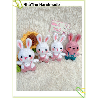 Móc khoá len thỏ mặc yếm Handmade 🐰🐰