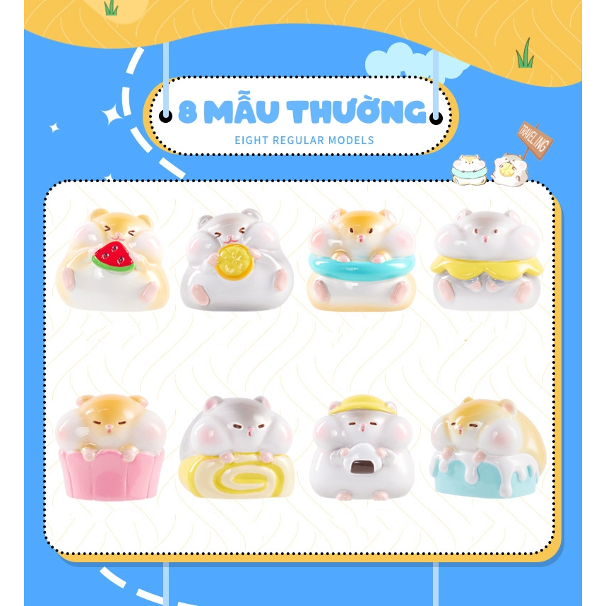 Đồ chơi túi mù mô hình nhân vật mini dễ thương  test may mẵn ngẫu nhiên Kỳ Nghỉ Hè Của Hamster