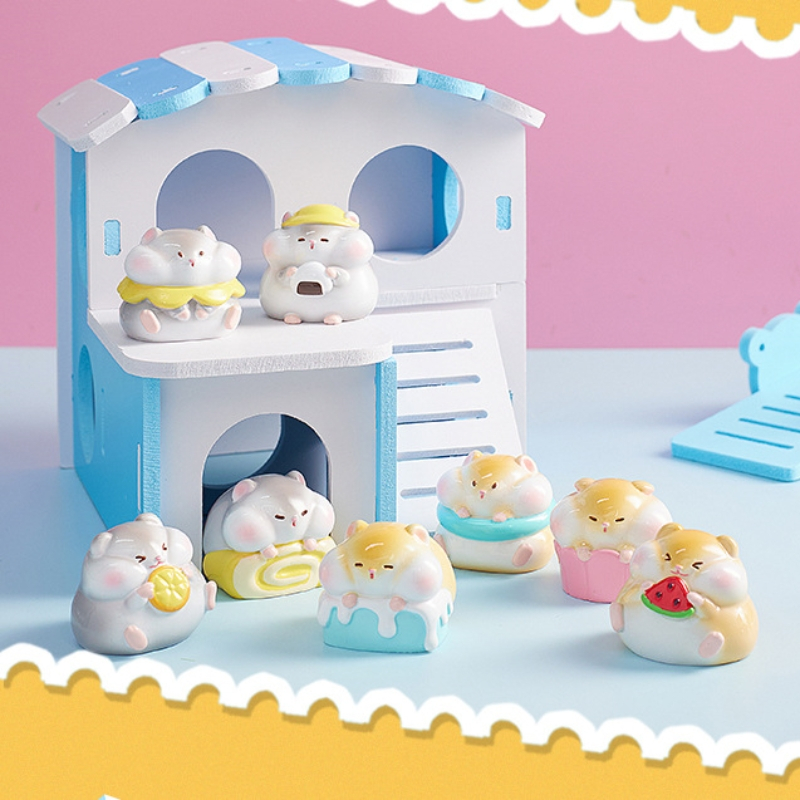 Đồ chơi túi mù mô hình nhân vật mini dễ thương  test may mẵn ngẫu nhiên Kỳ Nghỉ Hè Của Hamster