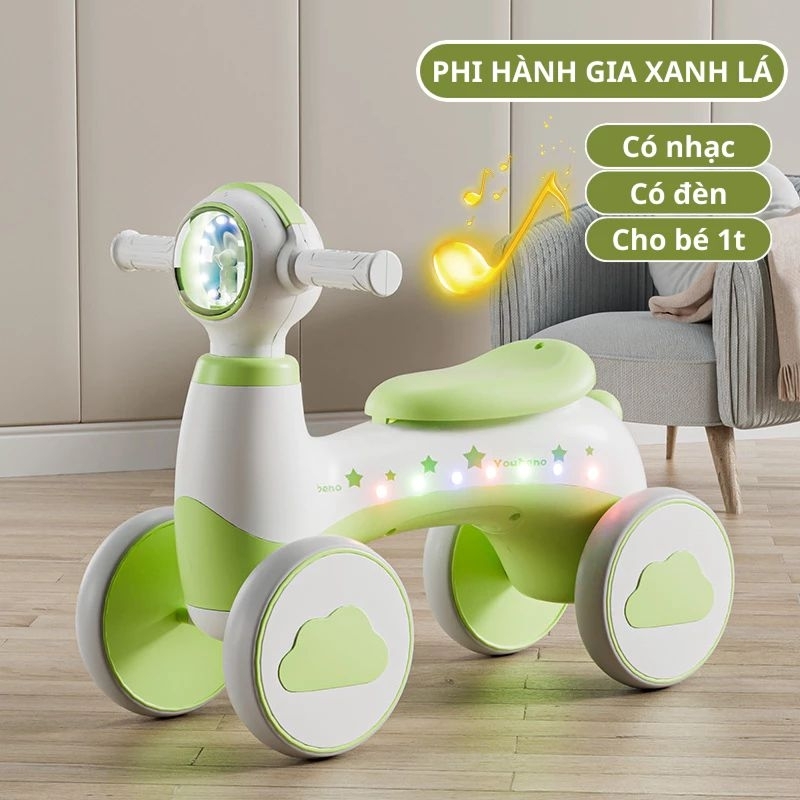 Xe chòi chân phi hành gia có đèn và nhạc cho bé