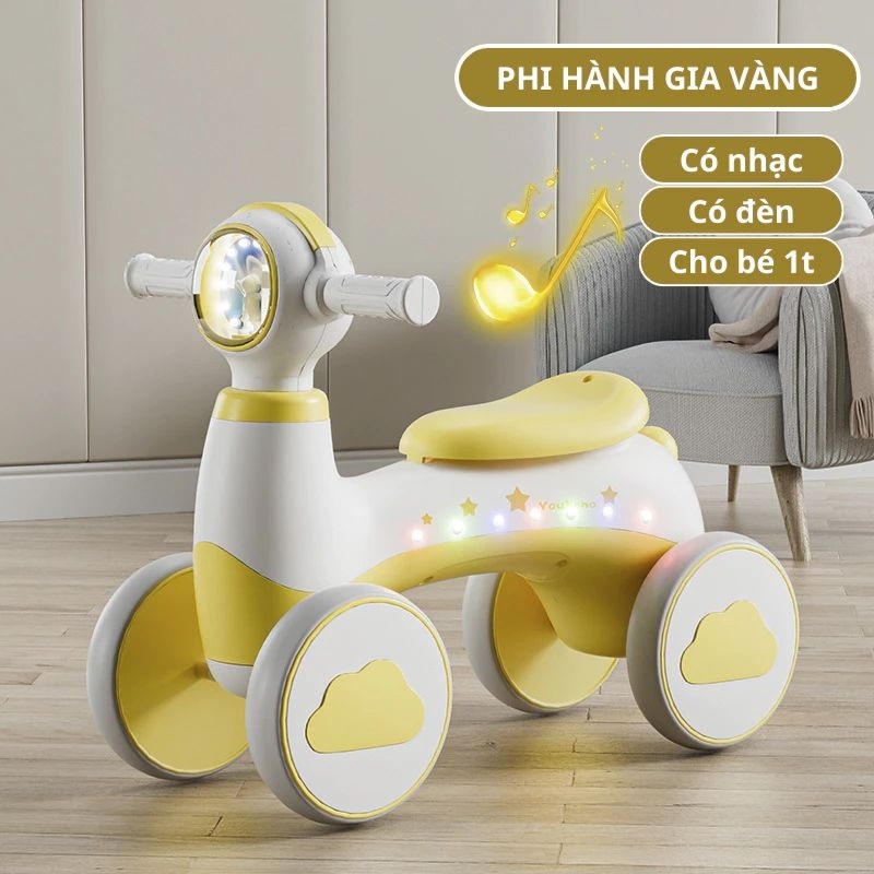 Xe chòi chân phi hành gia có đèn và nhạc cho bé