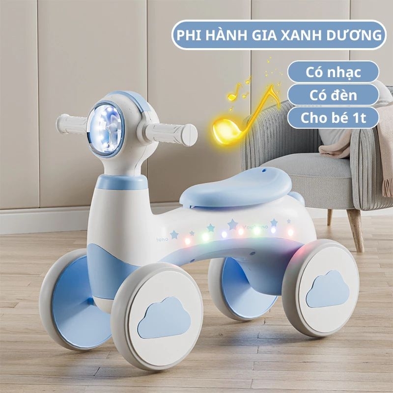 Xe chòi chân phi hành gia có đèn và nhạc cho bé