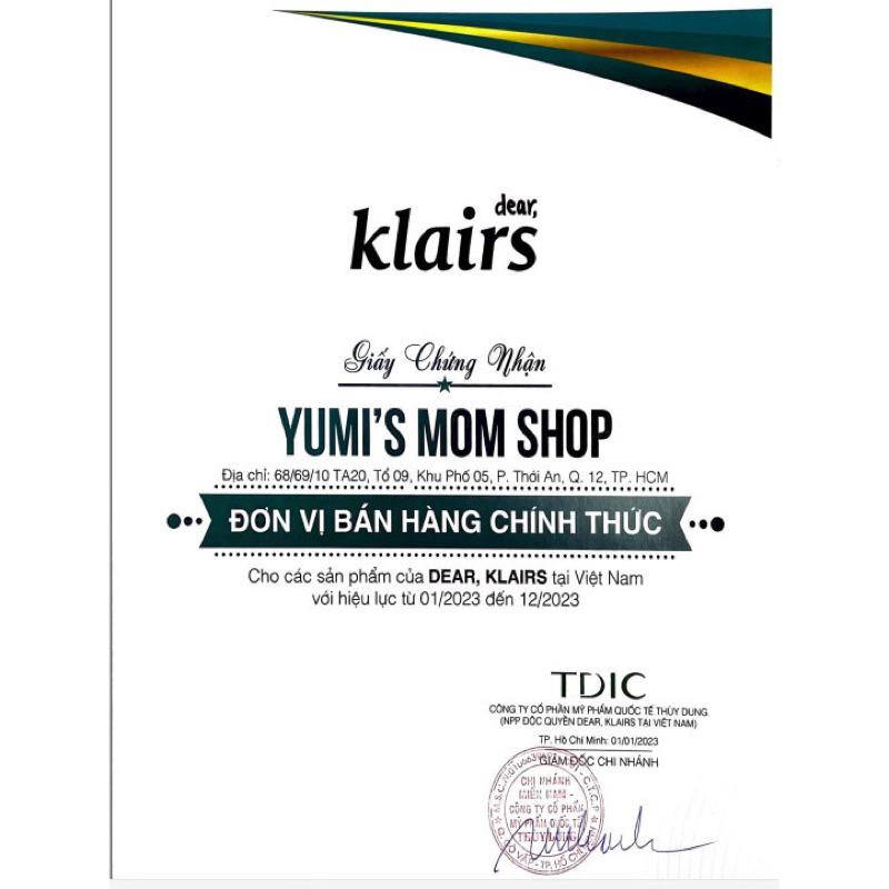 Nước Hoa Hồng Không Mùi Dear Klairs Dưỡng Ẩm Da Và Làm Mềm Da 180ml