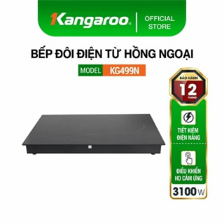 Bếp điện từ đôi kangaroo 1 bên từ 1 bên hồng ngoại kg499N hàng chính hãng bảo hành 12 tháng