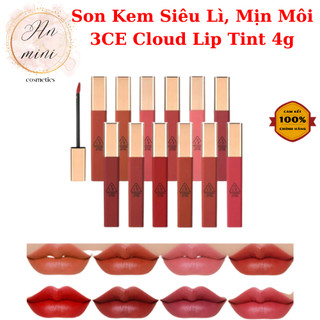 Son kem siêu lì, mịn môi 3ce cloud lip tint 4g