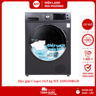 Máy giặt casper inverter 10.5 kg wf-105i150bgb - hàng chính hãng bảo hành 24 tháng