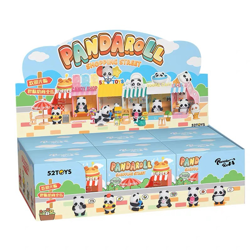 [6 hộp Blind box ] Mô hình 52Toys Panda Roll Shopping Street