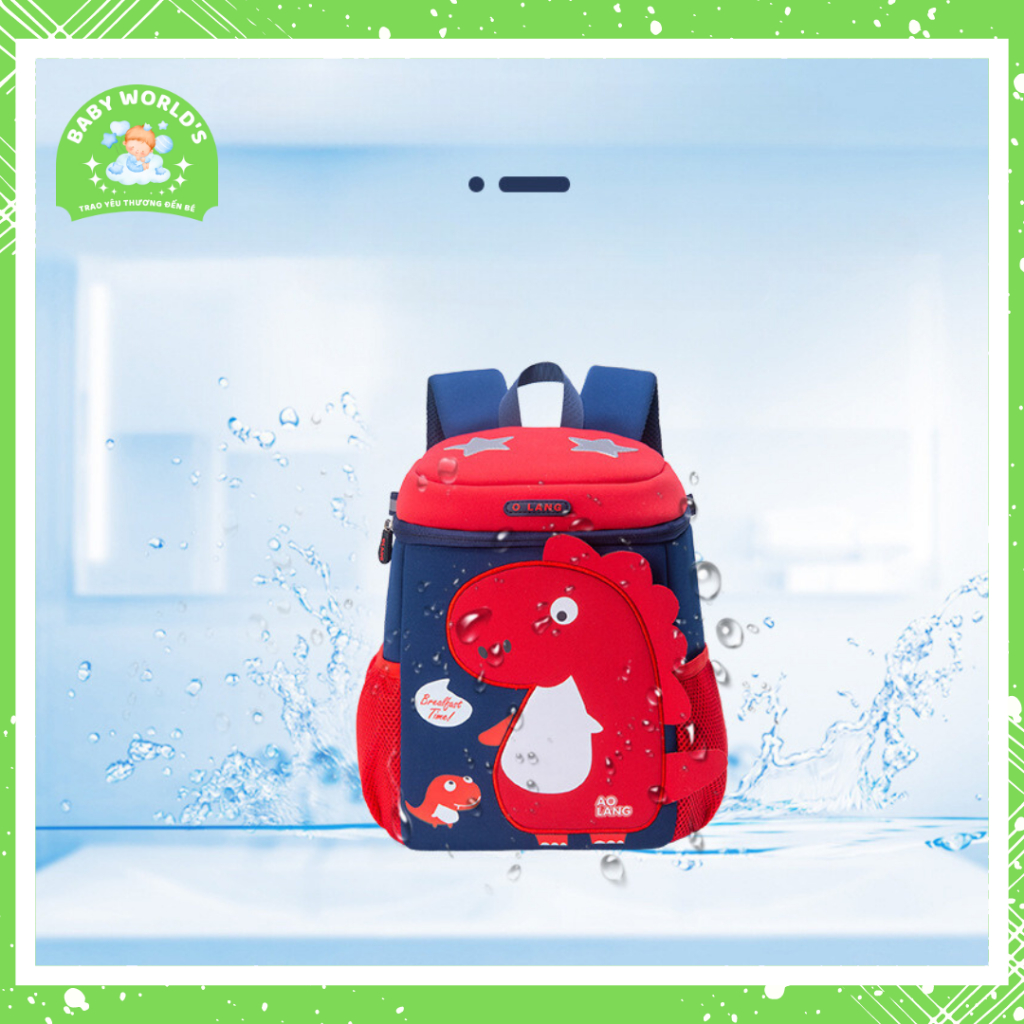 Balo chống thất lạc siêu nhẹ cho bé mầm non, mẫu giáo hình khủng long đáng yêu