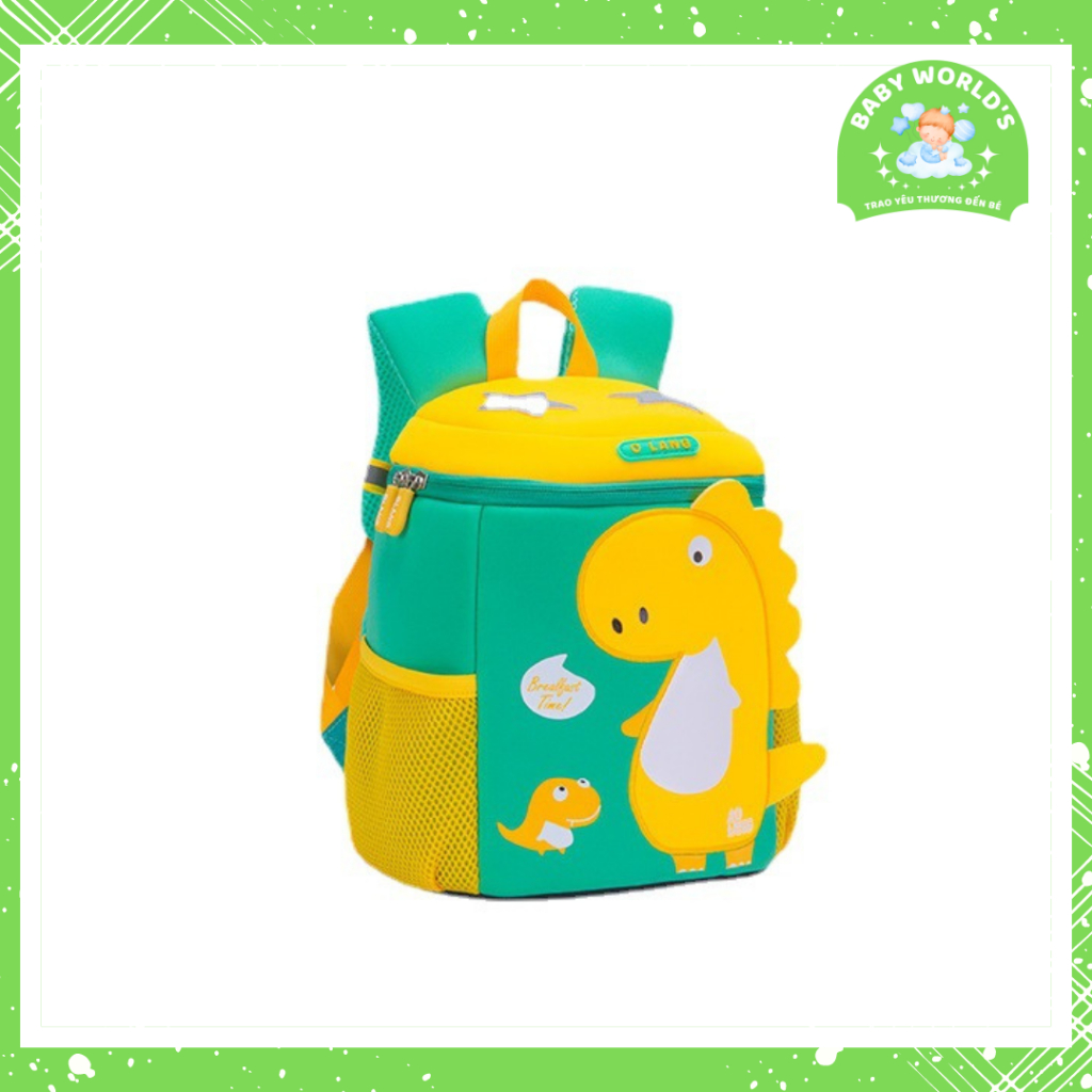 Balo chống thất lạc siêu nhẹ cho bé mầm non, mẫu giáo hình khủng long đáng yêu