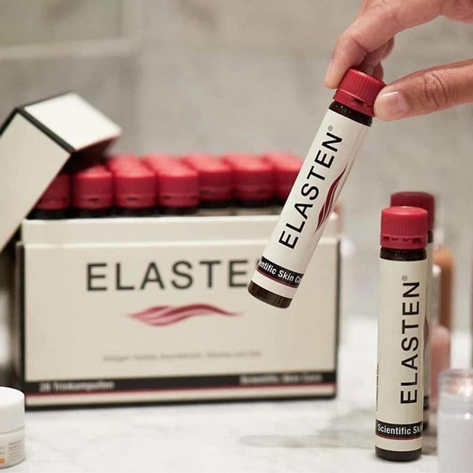 Măng tây baby - Full Hộp Nước uống đẹp da, chống lão hóa Elasten Trinkampullen Collagen 28 ống x25ml