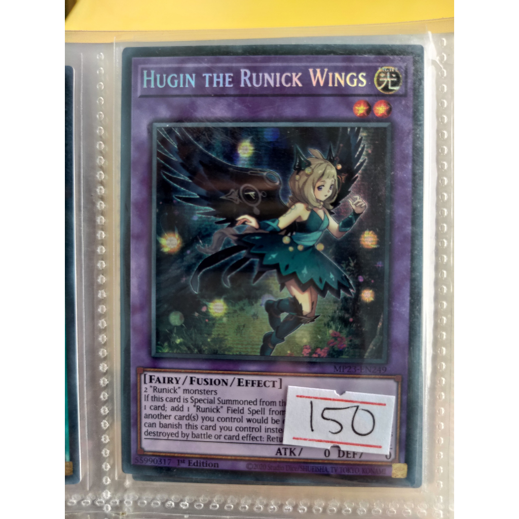 [KW2 Yugioh] [EN-UK] Thẻ bài Hugin the Runick Wings - MP23-EN249 - Prismatic Secret Rare 1st Edition