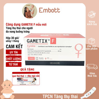 Gametix F hộp 30 gói tăng thụ thai cho nữ giới EMBOTT22