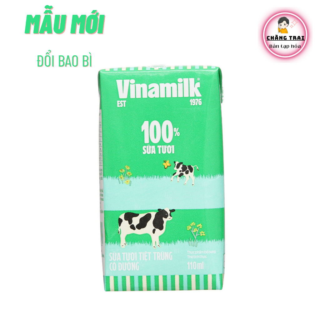 Thùng 48 hộp sữa tươi có đường Vinamilk 110ml