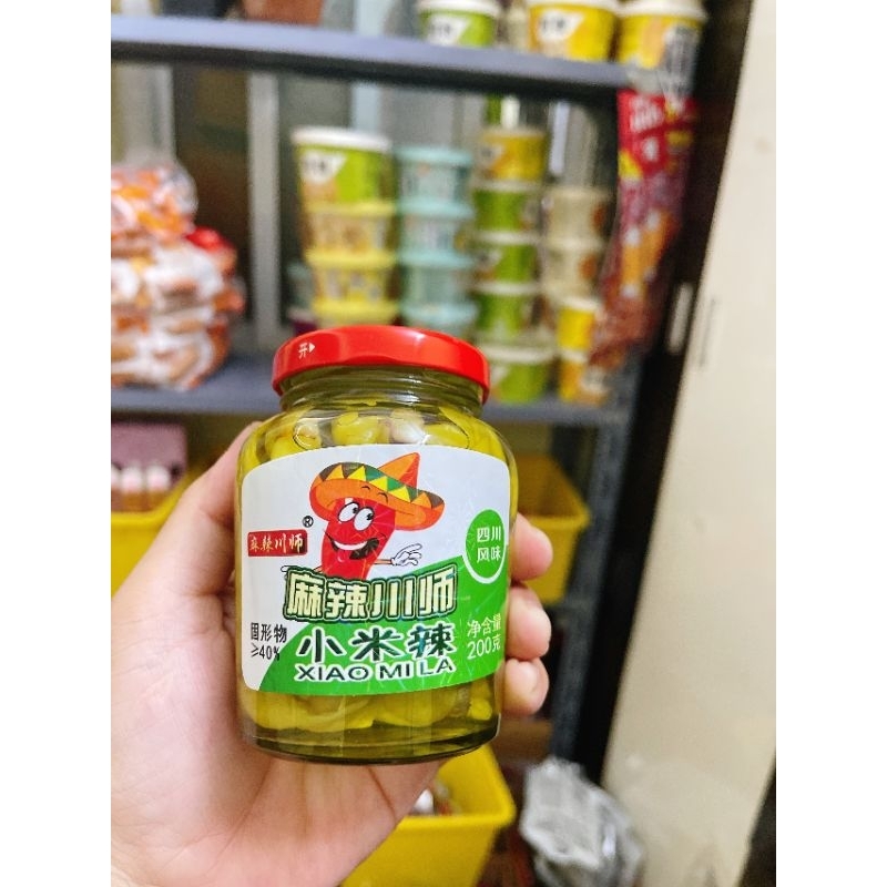 Ớt xanh ngâm nguyên quả lọ 200g