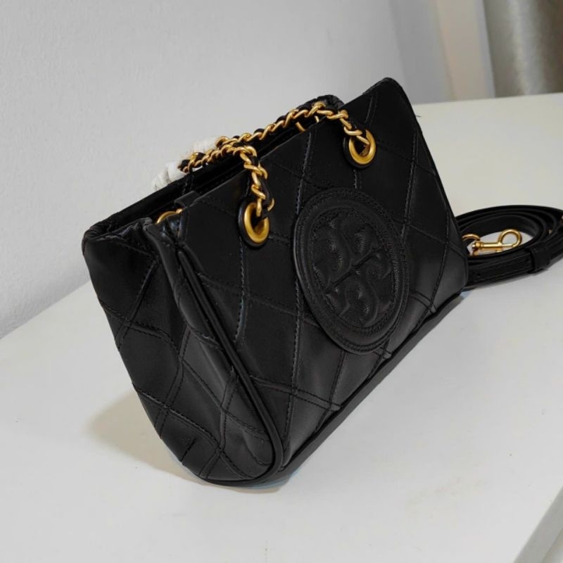 Túi T0RY BURCH FLEMING SOFT MINI CHAIN TOTE - BLACK💥 SIÊU SANGl