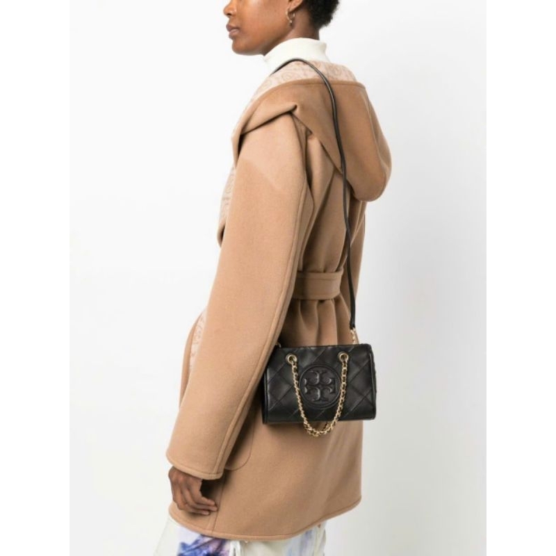 Túi T0RY BURCH FLEMING SOFT MINI CHAIN TOTE - BLACK💥 SIÊU SANGl