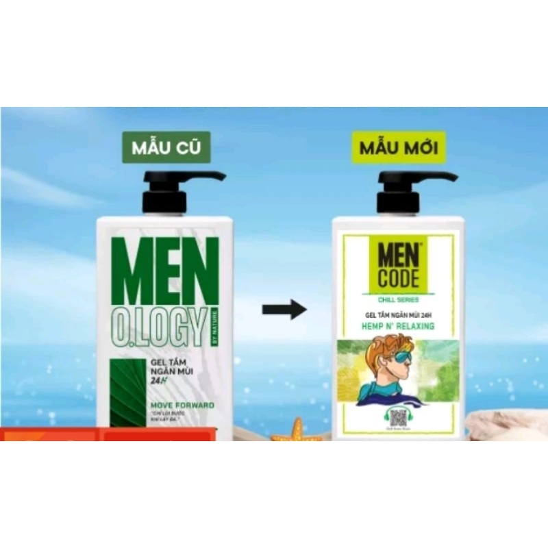 Gel tắm ngăn mùi 24h 630ml MEN.O.LOGY các loại Move Forward,Get Ready,Take Chance