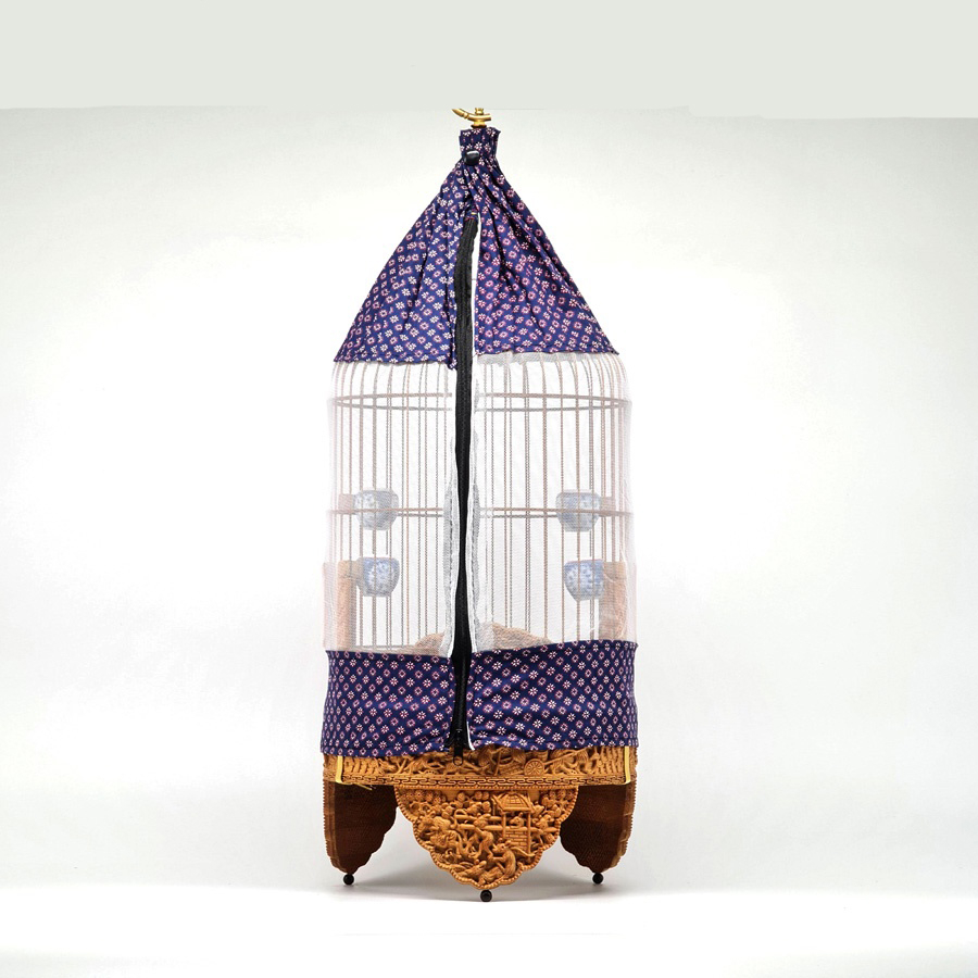 Áo lồng khuyên hoa văn - Vải che cho lồng khuyên đẹp