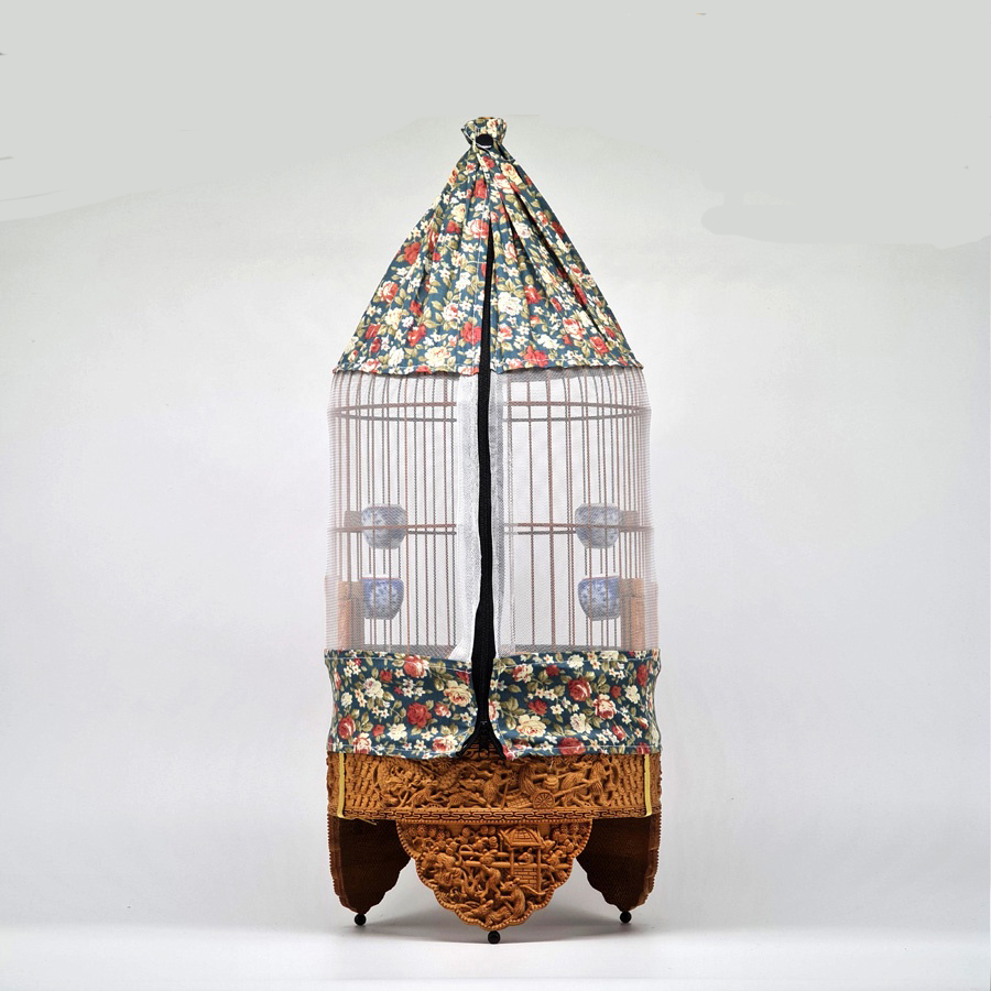 Áo lồng khuyên hoa văn - Vải che cho lồng khuyên đẹp