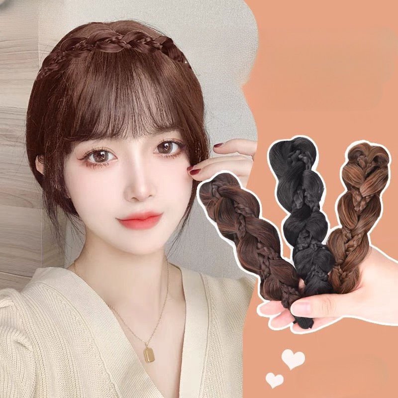 Băng đô bính tóc giả shop Koty, Bờm tết tóc giả tơ không bóng có răng cài TG445