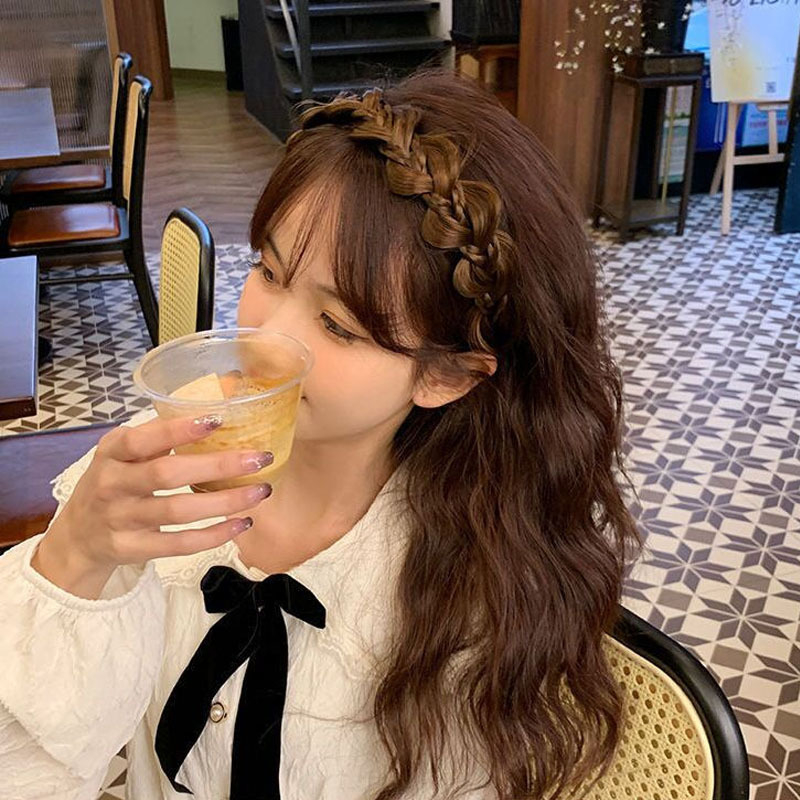 Băng đô bính tóc giả shop Koty, Bờm tết tóc giả tơ không bóng có răng cài TG445