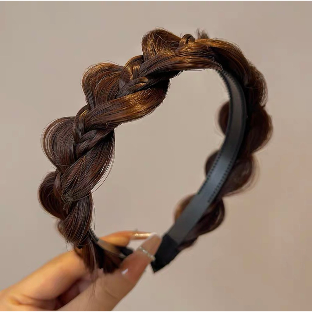 Băng đô bính tóc giả shop Koty, Bờm tết tóc giả tơ không bóng có răng cài TG445