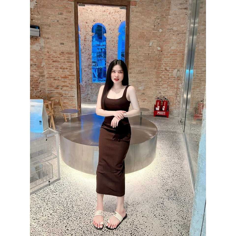 Váy body 2 dây đủ màu trơn basic tôn dáng