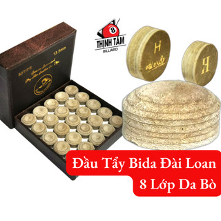 [THỊNH TÂM] Đầu Cơ Bida 8 Lớp Da Bò, Đầy Tẩy Bi-A Da Bò 8 Lớp Đài Loan [ Đầu Cơ Da Bò 8 Lớp TAIWAN ]