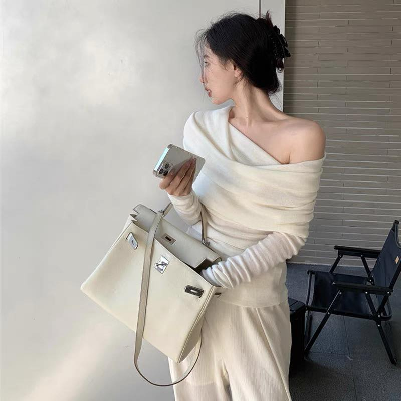 Áo rib trễ vai cổ gập Eclipse Clothing