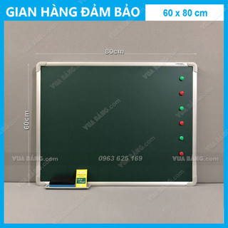 Bảng Từ Xanh Viết Phấn, KT: 0,6x0,8m (Tặng 1 khay phấn, 1 hộp phấn, 1 xóa bảng, 6 nam châm)