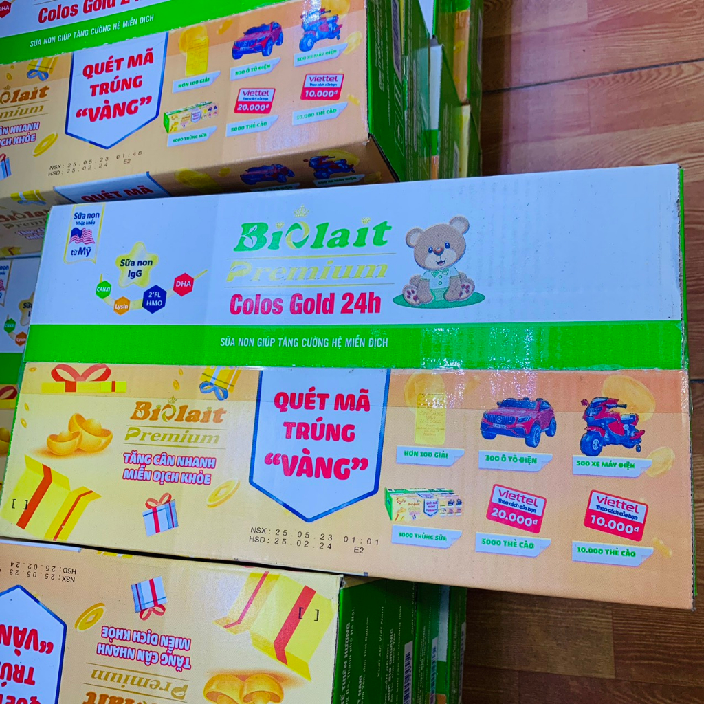 1 THÙNG 48 HỘP SỮA BỘT PHA SẴN BIOLAIT COLOS GOLD 24H 110ML GIÚP TĂNG CƯỜNG HỆ MIỄN DỊCH HƯƠNG VANI