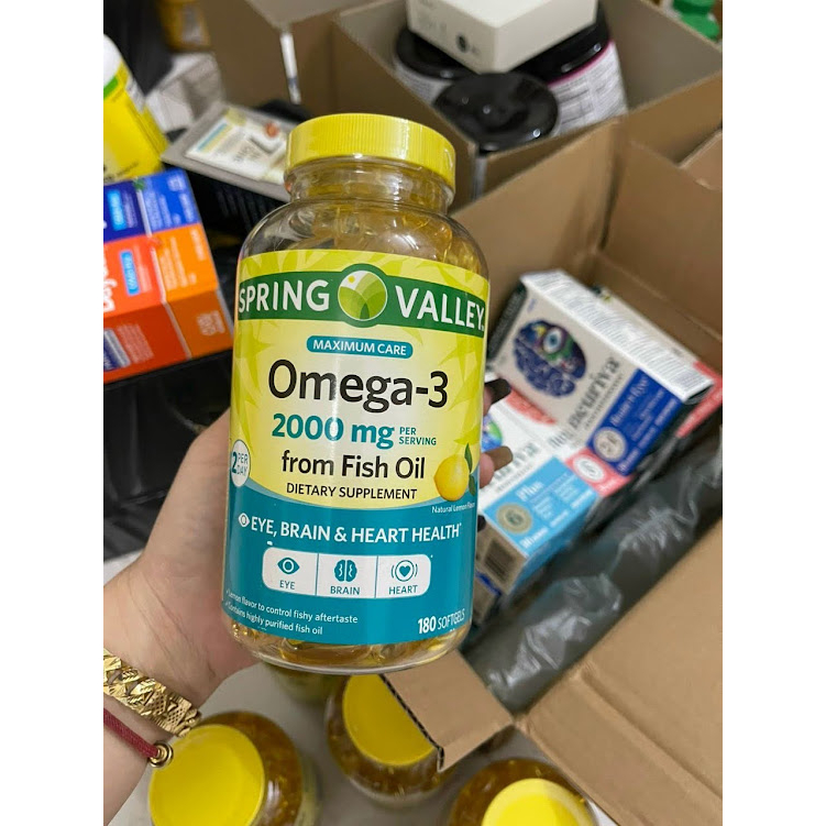 Spring Valley - Maximum Care Omega-3 2000mg from Fish Oil (180 viên)