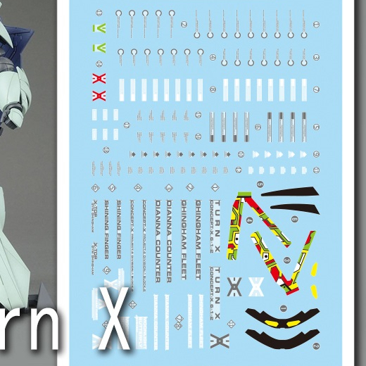 Đề can - Decal nước cho mô hình lắp ráp MG Turn X