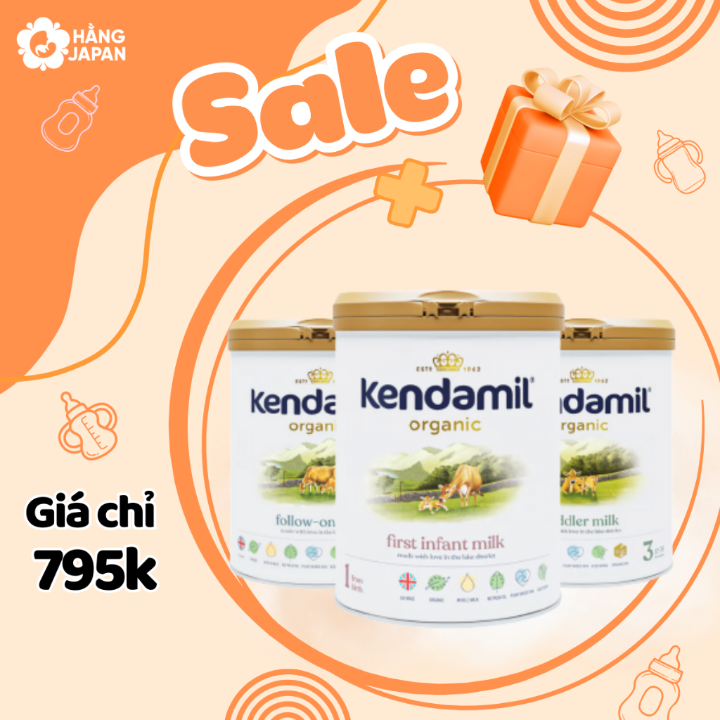 Sữa Công Thức Hữu Cơ Kendamil Organic chứa HMOs số 1,2,3 lon 800g - Hàng Anh