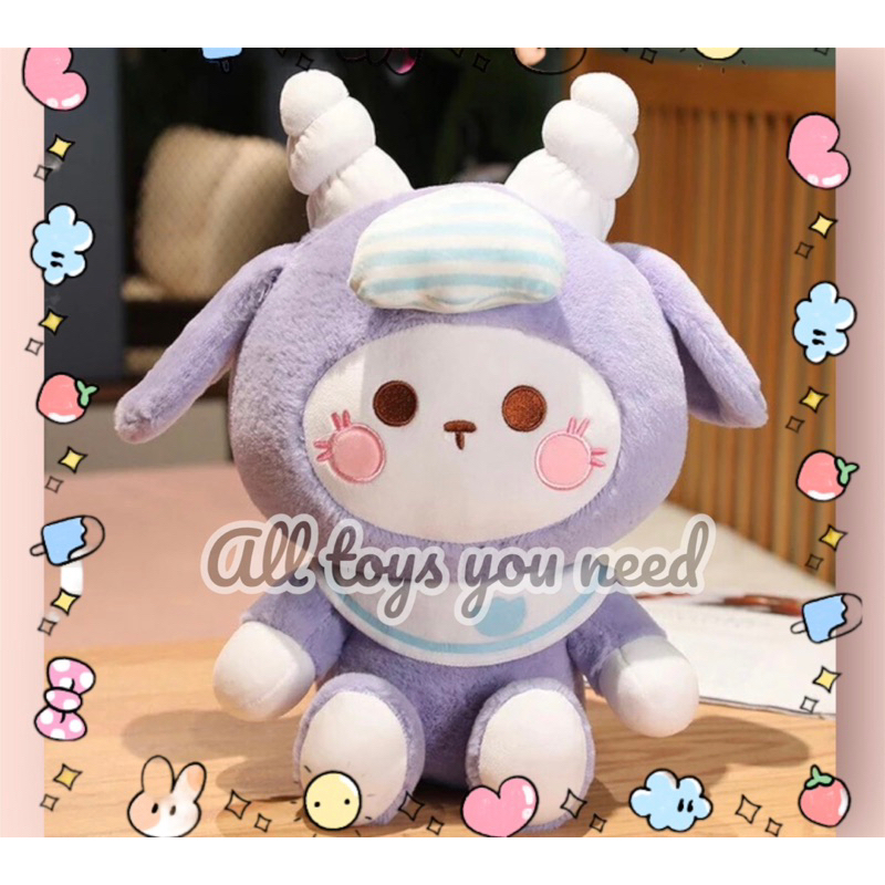 Gấu bông cừu tím má hồng đáng yêu | Gấu bông cừu lông mịn | Gấu bông cừu xinh xắn | Thú nhồi bông cừ