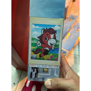 Tranh đính đá 12 con giáp Con Ngựa 30x36cm,chưa đính