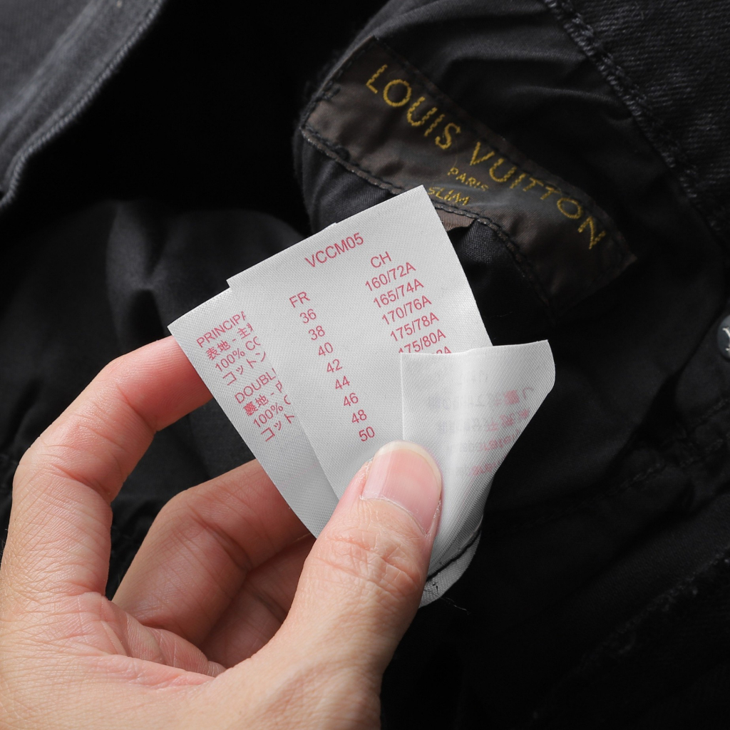 Quần Jean Dài Nam LV Đen Xám, Form Slim-fit, chất vải co giãn nhẹ, ống 15-18cm, Hàng VNXK - JLV21