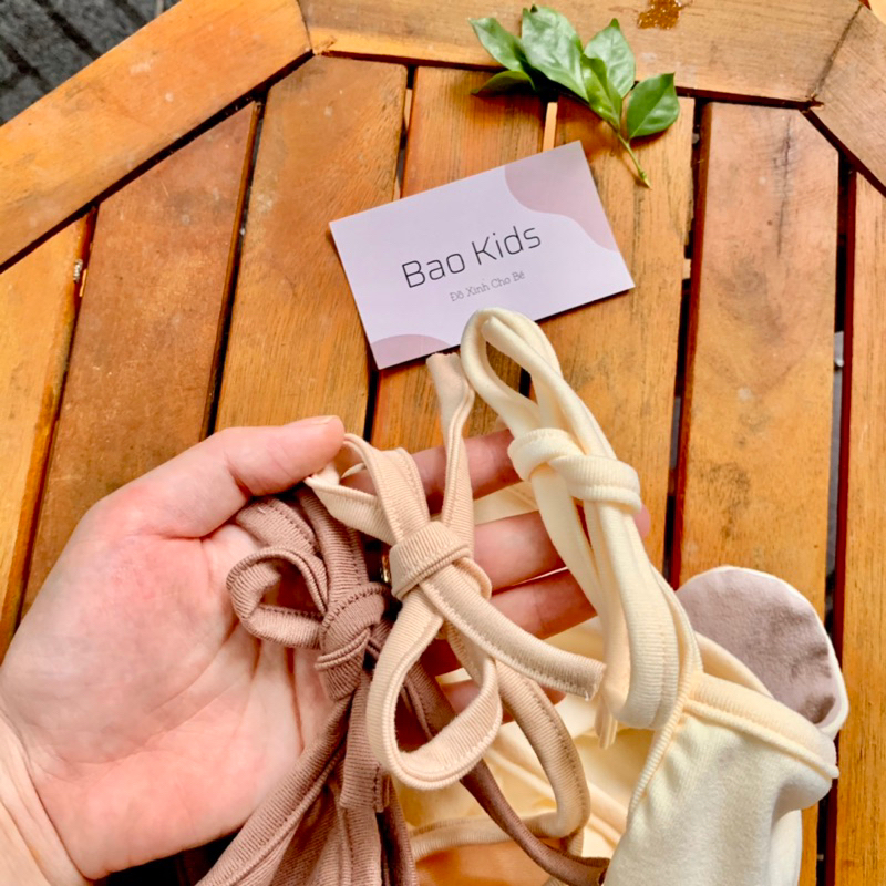 Bao Kids ❤ Mũ Cotton Tai Thỏ Dài Co Giãn Dễ Thương Cho Bé 0-4 Tuổi