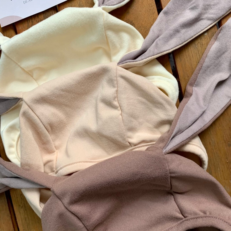 Bao Kids ❤ Mũ Cotton Tai Thỏ Dài Co Giãn Dễ Thương Cho Bé 0-4 Tuổi