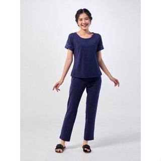 BỘ MẶC NHÀ WINNY 23147 CỘC TAY QUẦN DÀI CHẤT LIỆU COTTON