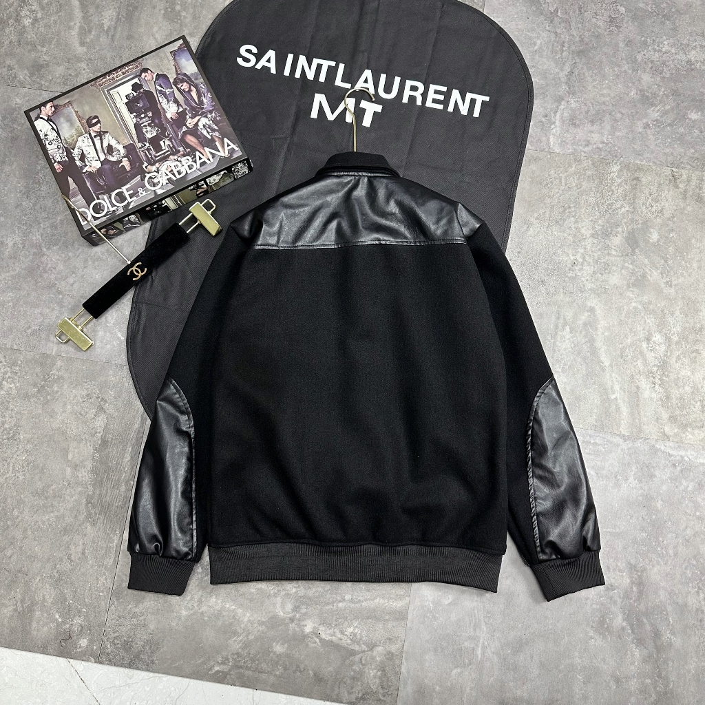 Bomber Vasity Đê Gờ Mix Họa Tiết Da Lộn 3 Màu HOTTREND 2023