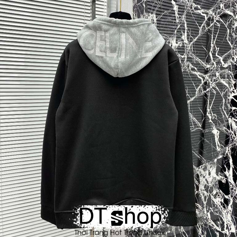 Áo Khoác Nỉ Mũ Xám Ce Lin3 ❤ Áo Khoác Dày Dặn Dáng Rộng Nam Nữ NVA607